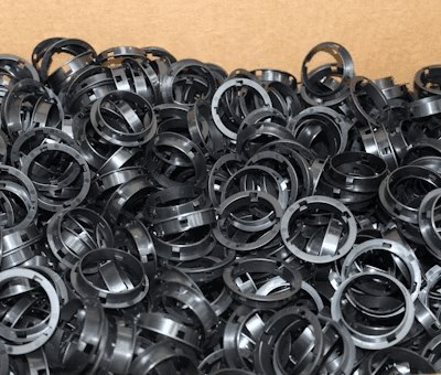 Batch of finished moulded rubber rings