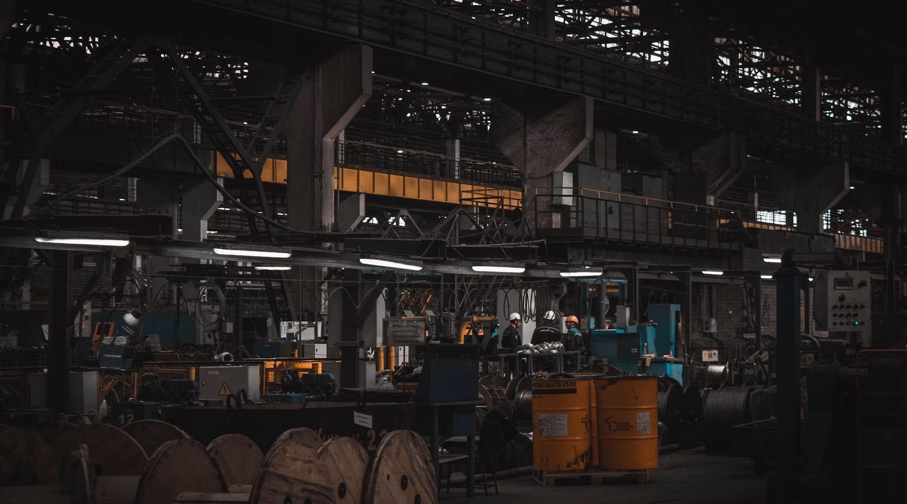 Interior of a heavy industrial manufacturing plant